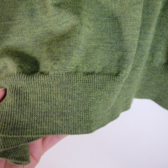 Mens Sette Ponti 100% Merino Wool Green Sweater Small hole/snag Size XL - Picture 7 of 8